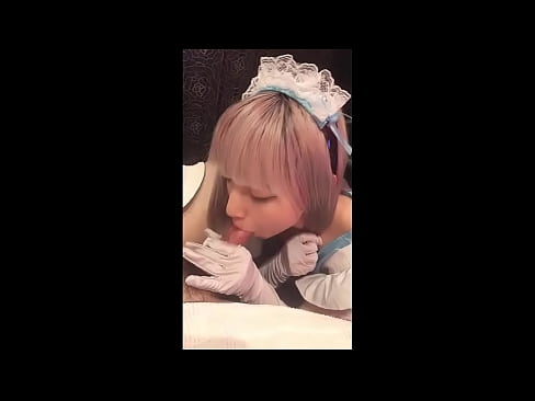 ❤️ 日本偶像[mayuka]，法国女仆装，第一部分，口交和用乳液打飞机 ❤❌ Anal porn❤